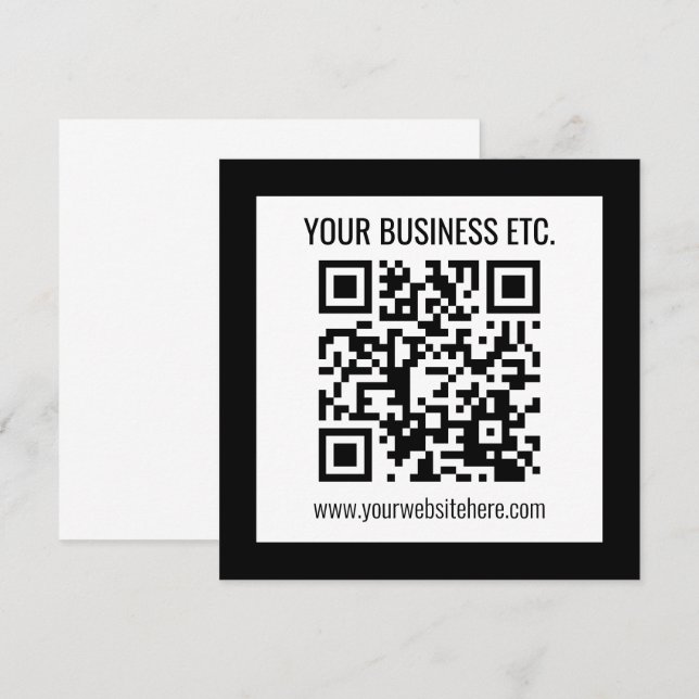 Programa El nombre de su empresa y código QR editable (Anverso / Reverso)