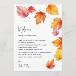 Programa El otoño deja una carta de bienvenida Boda y un ti