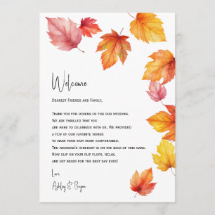 Programa El otoño deja una carta de bienvenida Boda y un ti