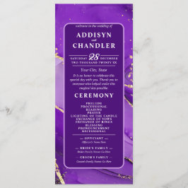 Programa Elegancia etérea: Boda inspirado en el geode púrpu