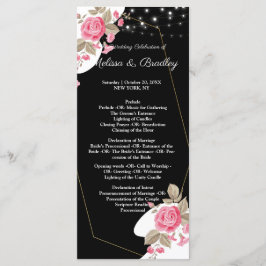 Programa Elegancia moderna Luz de cadena floral rosa