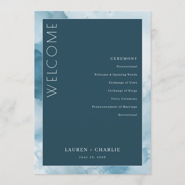 Programa Elegant Blue Formal Ceremony Schedule (Anverso)