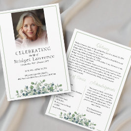 Programa Elegant Eucalyptus Celebrating Life Of - Funeral