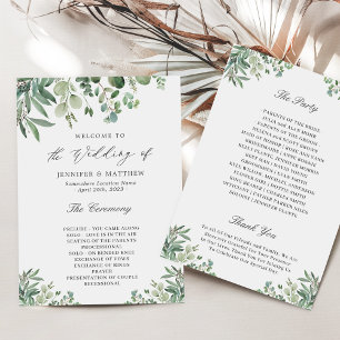 Programa Elegant Eucalyptus Leaves Greenery Wedding