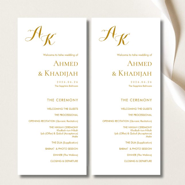Programa Elegant Minimalist Modern Islamic Wedding Program (Subido por el creador)