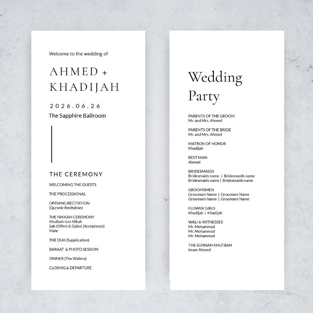 Programa Elegant Minimalist Modern Islamic Wedding Program (Subido por el creador)
