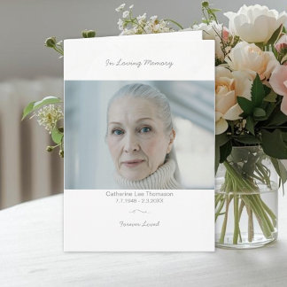 Programa Elegant Photo Funeral Order Of Service Program