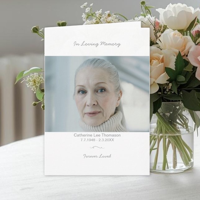 Programa Elegant Photo Funeral Order Of Service Program (Elegant Photo Funeral Order Of Service Program
)