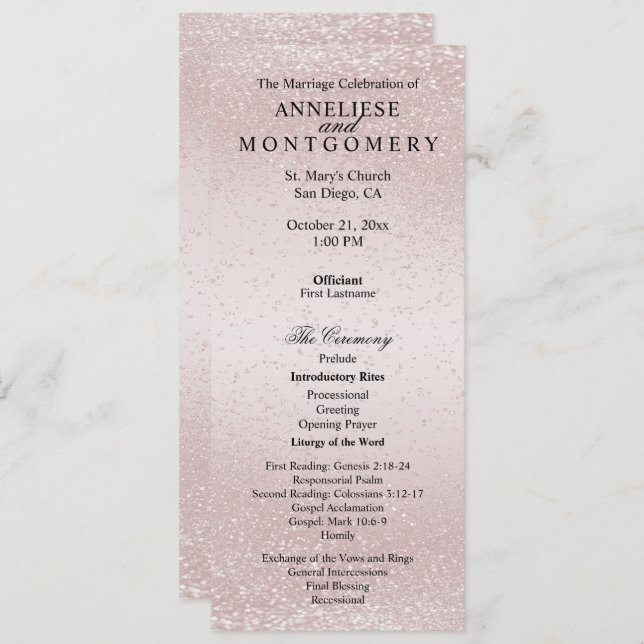 Programa Elegant Rose Glitter  -  Program (Anverso / Reverso)