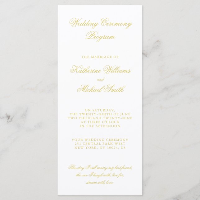 Programa Elegant Script Island Citrus Wedding Programs (Anverso)