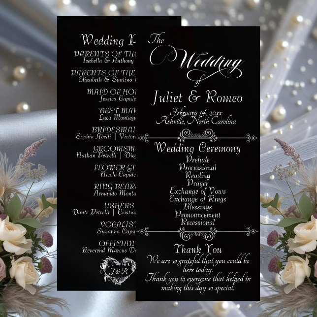Programa Elegant Script & Monogram - Black Wedding (Subido por el creador)