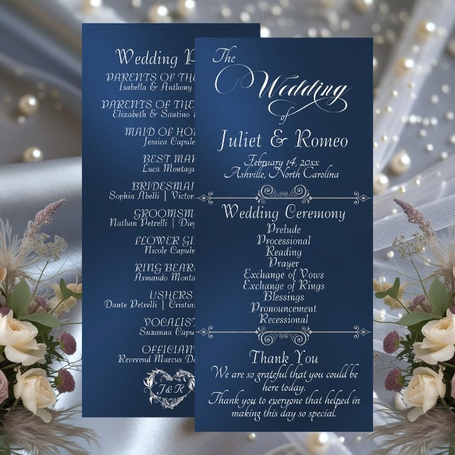 Programa Elegant Script & Monogram - Blue Wedding (Subido por el creador)