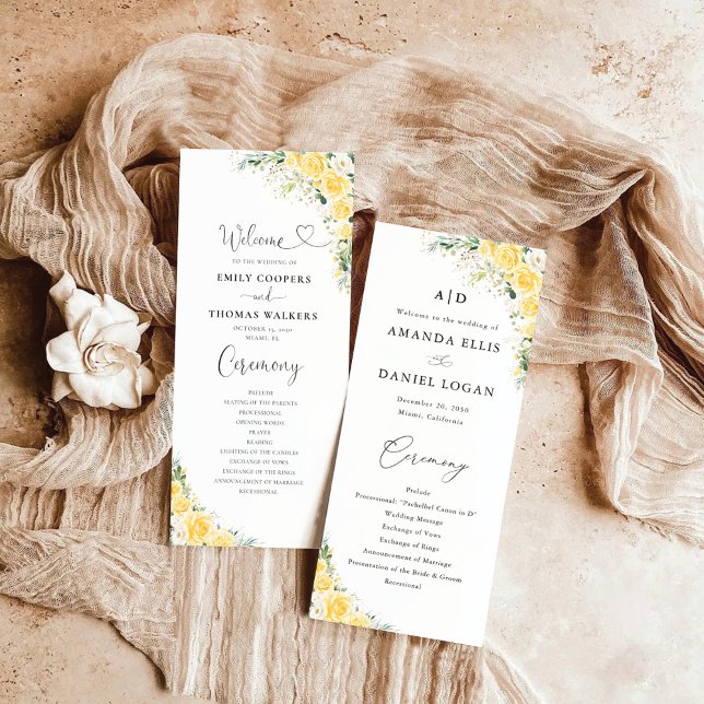 Programa Elegant Yellow Wedding Program (Subido por el creador)