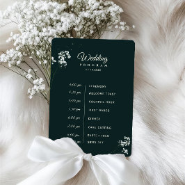 Programa Elegante Ajeno Verde Esmeralda para Boda