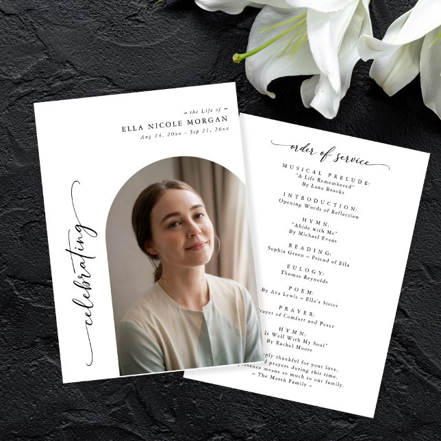 Programa Elegante Arco Foto Celebración del funeral de la v (Subido por el creador)