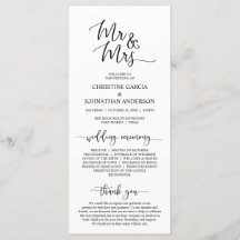 Elegante Black Script, Sr. y Sra., Boda Ceremony