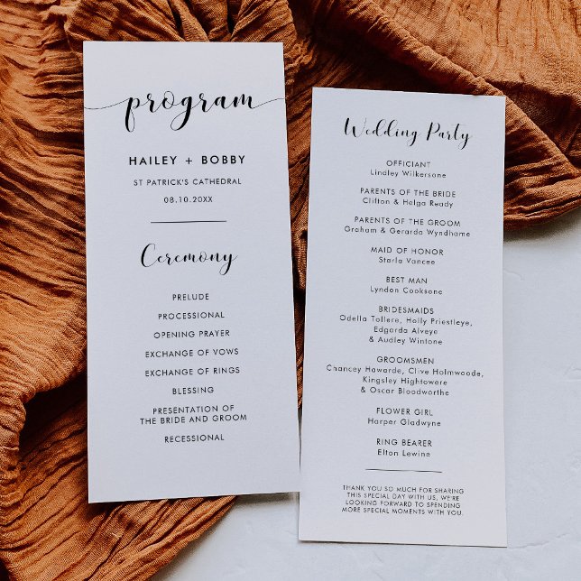 Programa Elegante boda blanco y negro (Subido por el creador)