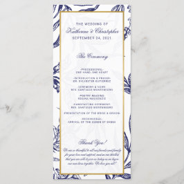 Programa Elegante Boda Botánico de Oro Azul de la Marina Ro