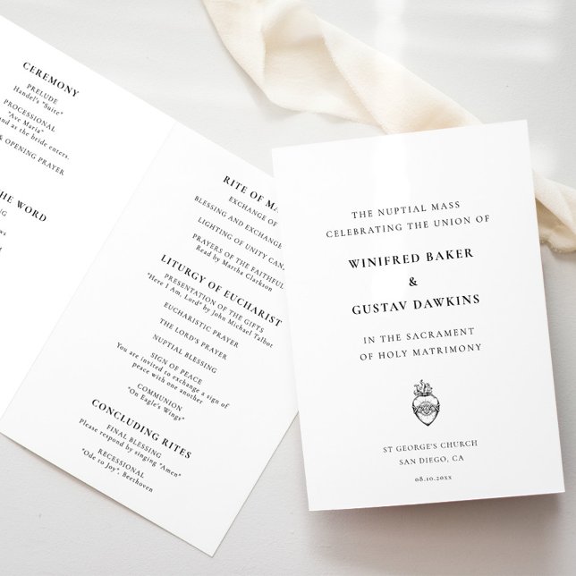 Programa Elegante Boda Católico Clásico (Subido por el creador)