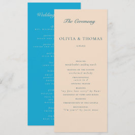 Programa Elegante Boda clásico de la ola azul de la playa d