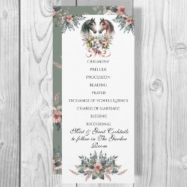 Programa Elegante Boda de caballos de primavera