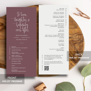 Programa Elegante Boda de código QR mínimo púrpura y polvor
