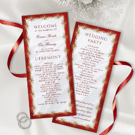 Programa Elegante Boda de Filigree Red White Gold