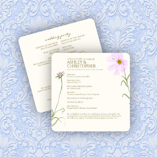 Programa Elegante Boda de flores silvestres color púrpura