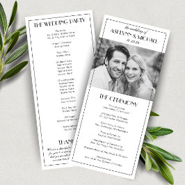 Programa Elegante Boda de fotografía de época de los años 2