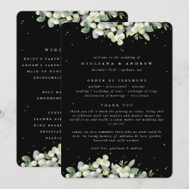 Programa Elegante Boda de Invierno Black Snowberry+Eucalypt