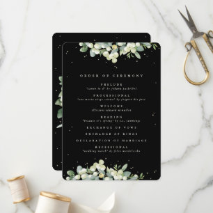 Programa Elegante boda de invierno con Snowberry negro + Eu