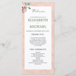 Programa Elegante Boda de Moda floral moderna
