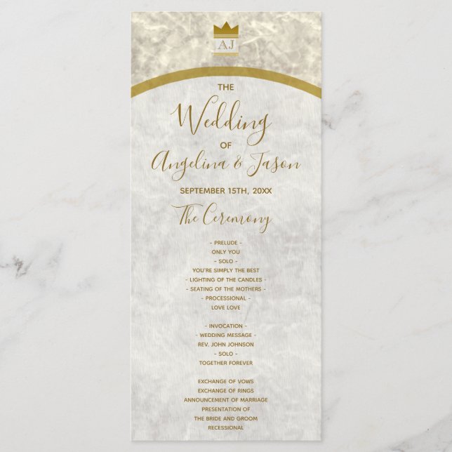 Programa Elegante Boda de Oro (Anverso)