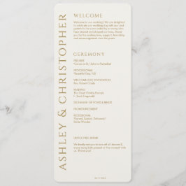 Programa Elegante Boda de oro moderno