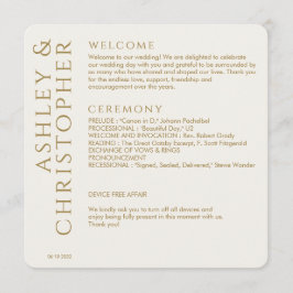 Programa Elegante Boda de oro moderno