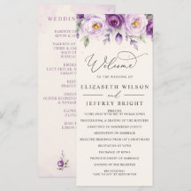 Elegante Boda Floral Botánica Lavanda Púrpura