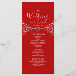 Programa Elegante Boda Floral Negra Roja