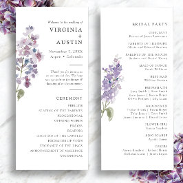 Programa Elegante Boda Lilac