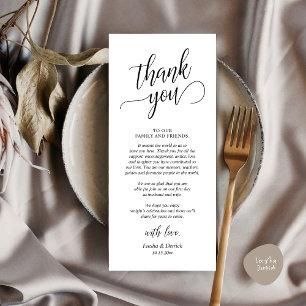 Programa Elegante Boda Lugar de Cena Configuración de Graci