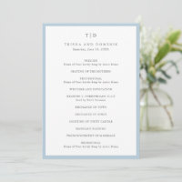 Elegante Boda Moderna con Monograma en Azul Polvo