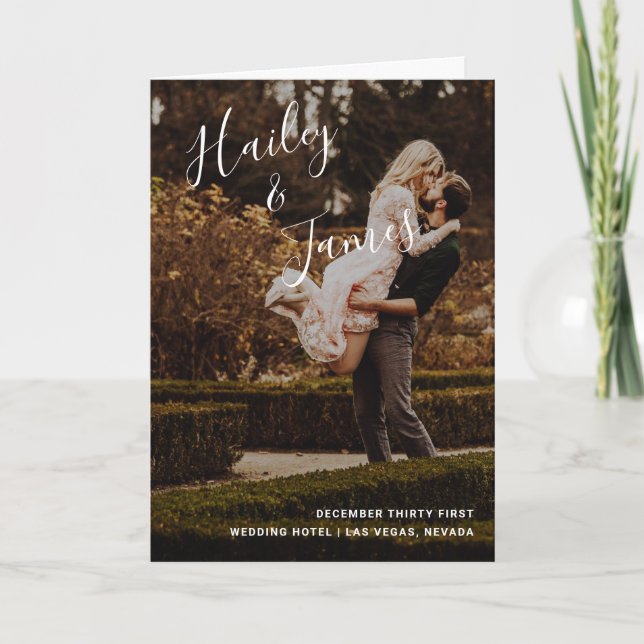 Programa Elegante Boda Moderna Fotografía (Anverso)