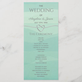 Programa Elegante Boda Moderna Plata y Verde 