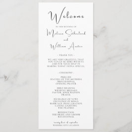 Programa Elegante Boda moderno negro y blanco