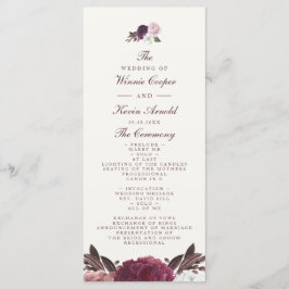 Programa Elegante Boda morado floral