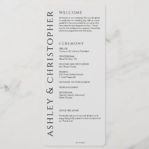 Programa Elegante Boda negro de humo moderno