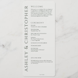 Programa Elegante Boda Verde Moss Moderno