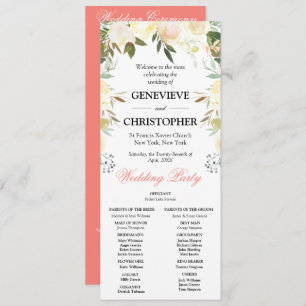 Programa Elegante ceremonia de Boda católica de arco floral