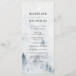 Programa Elegante ceremonia de Boda de los bosques de invie