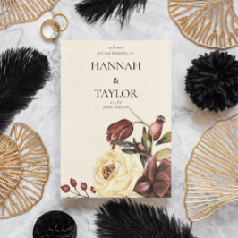 Programa Elegante ceremonia de Boda floral de otoño