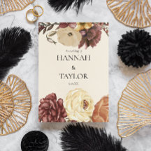 Elegante ceremonia de Boda floral de otoño